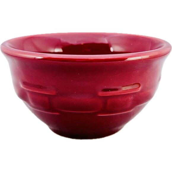 Longaberger Pottery Paprika Dessert Bowl Woven Traditions - Picture 1 of 8